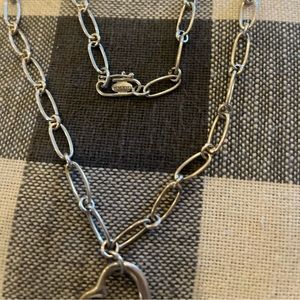 Tiffany & Co 925 Paper Chain Elsa Peretti Heart Necklace 16.25" 18.3 Grams